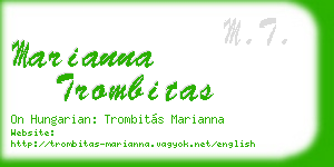 marianna trombitas business card